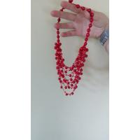 Буса з бісером, червона